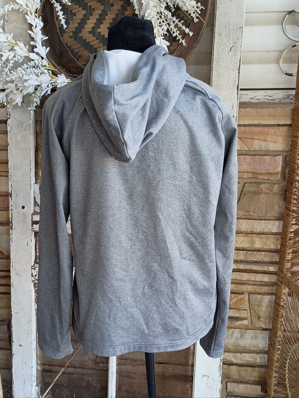 Jordan Boys Gray Jacket with Light Blue Chest Panel and Hood_XL